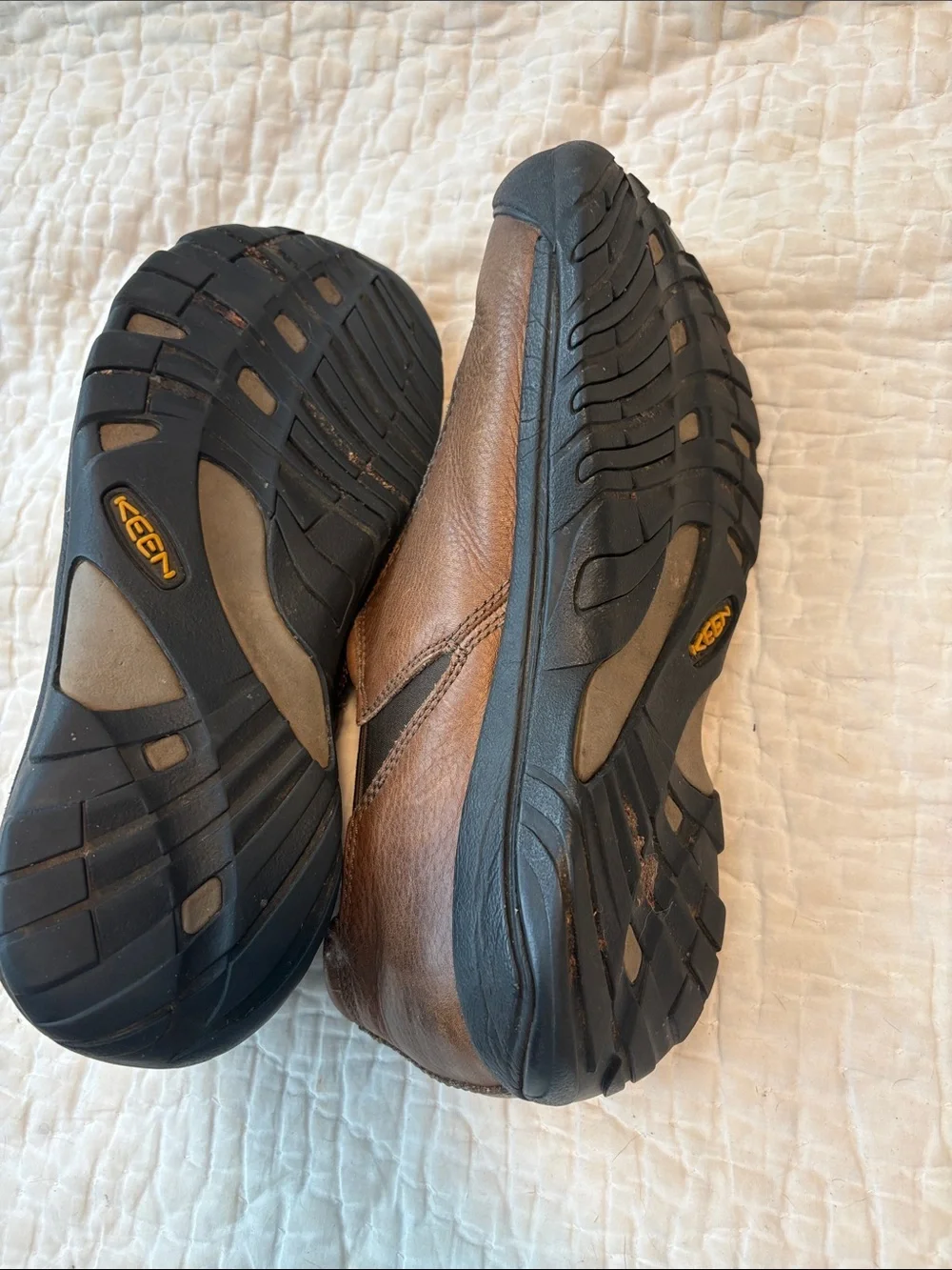 Keen Brown Leather Slip-On Casual Loafers